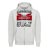 Dove Grey Legends are born in July Zipper Hoodie - Bettercallsaul