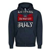 Navy Legends are born in July Zipper Hoodie - Bettercallsaul
