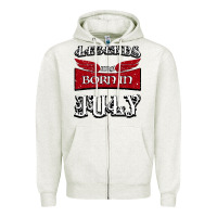 Oatmeal Heather Legends are born in July Zipper Hoodie - Bettercallsaul