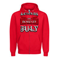 Red Legends are born in July Zipper Hoodie - Bettercallsaul