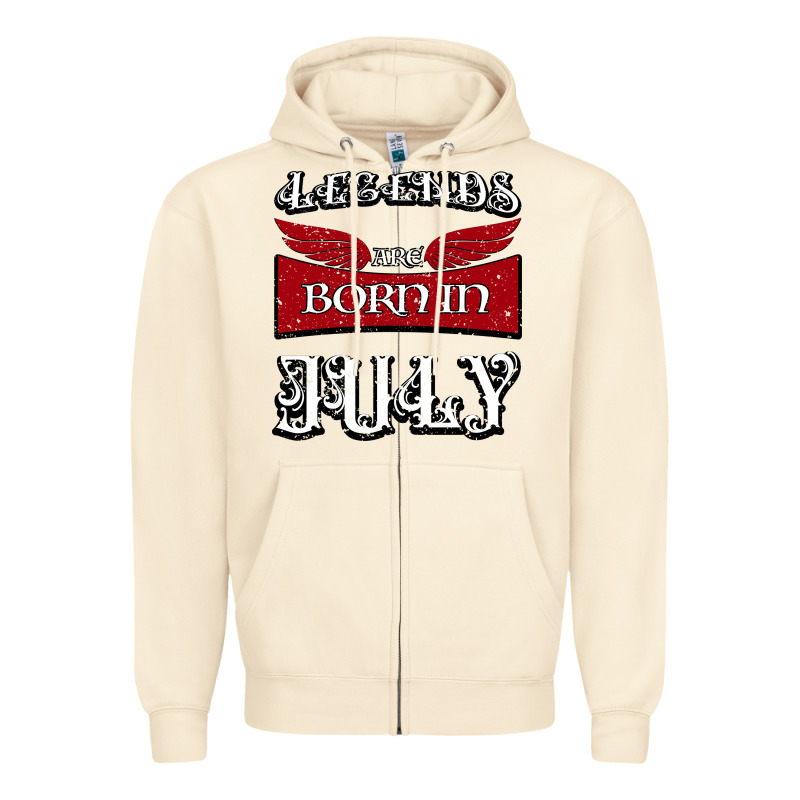 Legends Are Born In July Zipper Hoodie by Bettercallsaul | Teevron