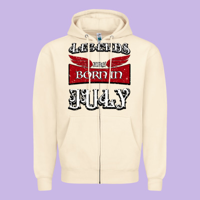 Legends Are Born In July Zipper Hoodie Designed By Bettercallsaul