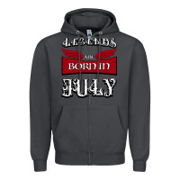 Smoke Legends are born in July Zipper Hoodie - Bettercallsaul