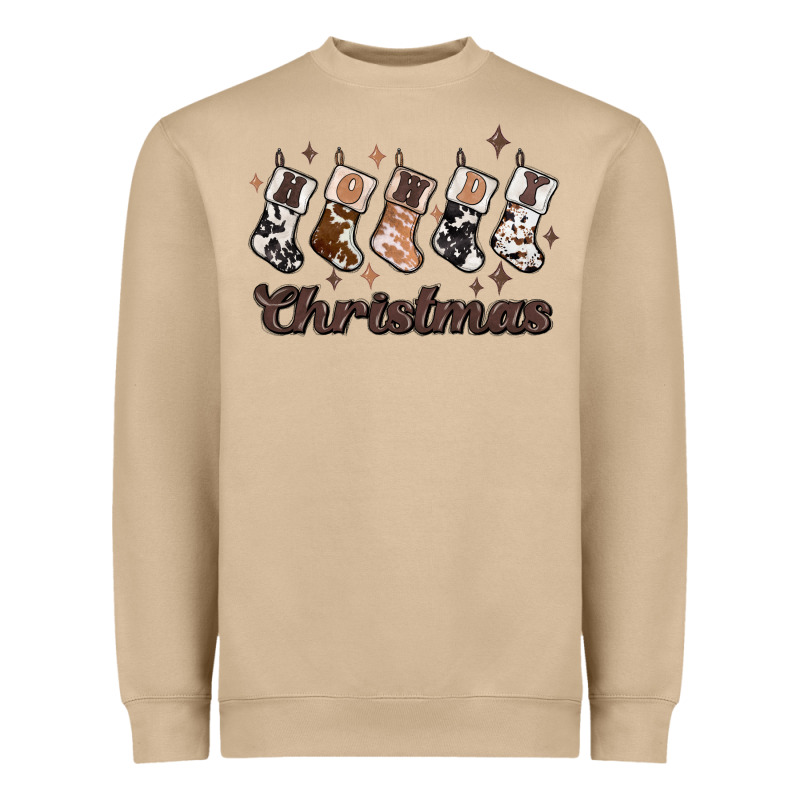 Howdy Christmas Heavyweight Sweatshirt by MaliasSmallBusiness | Teevron