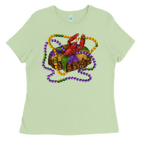 Matcha mardi gras craw fish king cake with leopard Ladies Tee - RanaPortraitStore