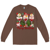 Chestnut merry christmas wine and cocktails Long Sleeve Tee - MaliasSmallBusiness