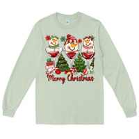 Matcha merry christmas wine and cocktails Long Sleeve Tee - MaliasSmallBusiness