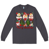 Smoke merry christmas wine and cocktails Long Sleeve Tee - MaliasSmallBusiness