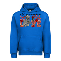 Cobalt skeleton all you need is love Urban Hoodie - FaDigitalArtStudio