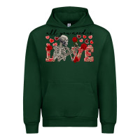 Forest Green skeleton all you need is love Urban Hoodie - FaDigitalArtStudio