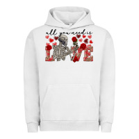 Pigment Lunar Rock skeleton all you need is love Urban Hoodie - FaDigitalArtStudio
