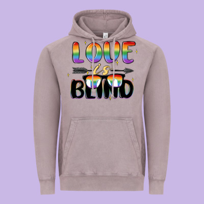 Love Is Blind Vintage Hoodie Designed By Maliassmallbusiness