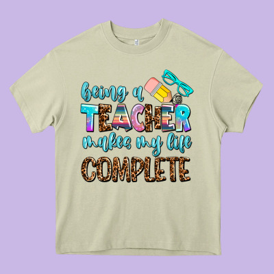 Being A Teacher Makes My Life Complate Heavy Core Tee Designed By Adodesignshop