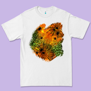 Spider Leopard  Halloween Patch Premium Tee Designed By Bundleandbundleshop