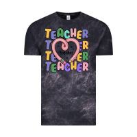 Cloud Black teacher and pencil heart Vintage Tee - MaliasSmallBusiness