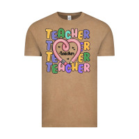 Vintage Coffee teacher and pencil heart Vintage Tee - MaliasSmallBusiness