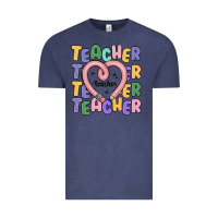 Vintage Denim teacher and pencil heart Vintage Tee - MaliasSmallBusiness