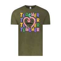 Vintage Olive teacher and pencil heart Vintage Tee - MaliasSmallBusiness