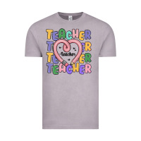 Vintage Zinc teacher and pencil heart Vintage Tee - MaliasSmallBusiness