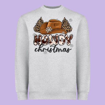 Howdy Christmas Heavyweight Sweatshirt Designed By Maliassmallbusiness