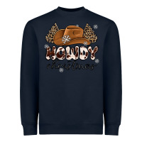 Navy howdy christmas Heavyweight Sweatshirt - MaliasSmallBusiness