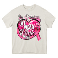 Cream in october we wear pink heart Heavy Core Tee - JahusDesignShop