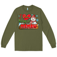 Army Green i love being a mamaw Long Sleeve Tee - MaliasSmallBusiness