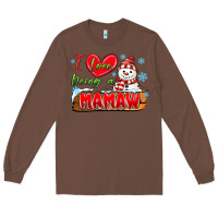 Chestnut i love being a mamaw Long Sleeve Tee - MaliasSmallBusiness