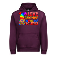 Mauve Wine Love Gnomes No Bounds Urban Hoodie - BundleAndBundleShop