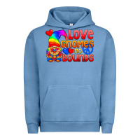 Pigment Pebble Blue Love Gnomes No Bounds Urban Hoodie - BundleAndBundleShop