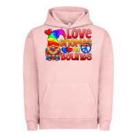 Pigment Salmon Love Gnomes No Bounds Urban Hoodie - BundleAndBundleShop