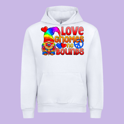 Love Gnomes No Bounds Urban Hoodie Designed By Bundleandbundleshop