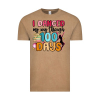 Vintage Coffee i danced my way through 100 days Vintage Tee - MaliasSmallBusiness