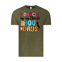 Vintage Olive i danced my way through 100 days Vintage Tee - MaliasSmallBusiness