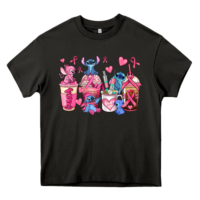 Breast Cancer Stitch Coffee Cups Heavy Core Tee by AdoDesignShop | Teevron