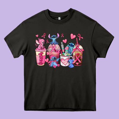 Breast Cancer Stitch Coffee Cups Heavy Core Tee Designed By Adodesignshop