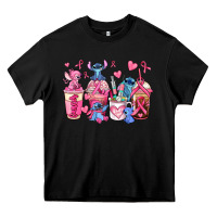 Black breast cancer stitch coffee cups Heavy Core Tee - AdoDesignShop