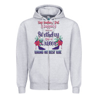 Heather Grey Womens September Girl Stepping Into My Birthday Zipper Hoodie - Bettercallsaul