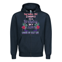 Navy Womens September Girl Stepping Into My Birthday Zipper Hoodie - Bettercallsaul