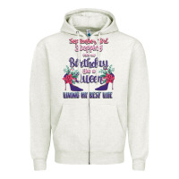 Oatmeal Heather Womens September Girl Stepping Into My Birthday Zipper Hoodie - Bettercallsaul