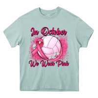 Arona in october we wear pink breast cancer valleybal Heavy Core Tee - JahusDesignShop