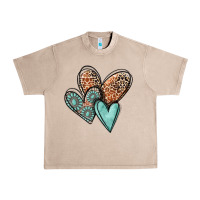 French Oak western love hearts Urban Heavy Tee - MaliasSmallBusiness