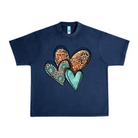 Navy western love hearts Urban Heavy Tee - MaliasSmallBusiness