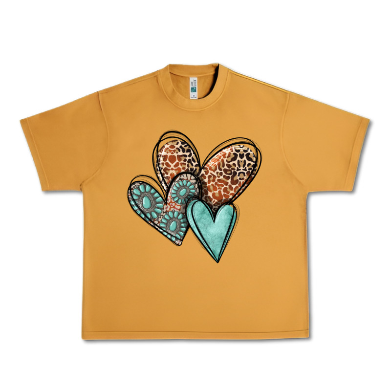 Western Love Hearts Urban Heavy Tee by MaliasSmallBusiness | Teevron