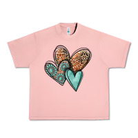Salmon western love hearts Urban Heavy Tee - MaliasSmallBusiness