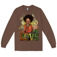 Chestnut black afro boy love Long Sleeve Tee - NancyCooperArtShop