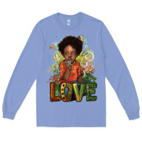 Colony Blue black afro boy love Long Sleeve Tee - NancyCooperArtShop