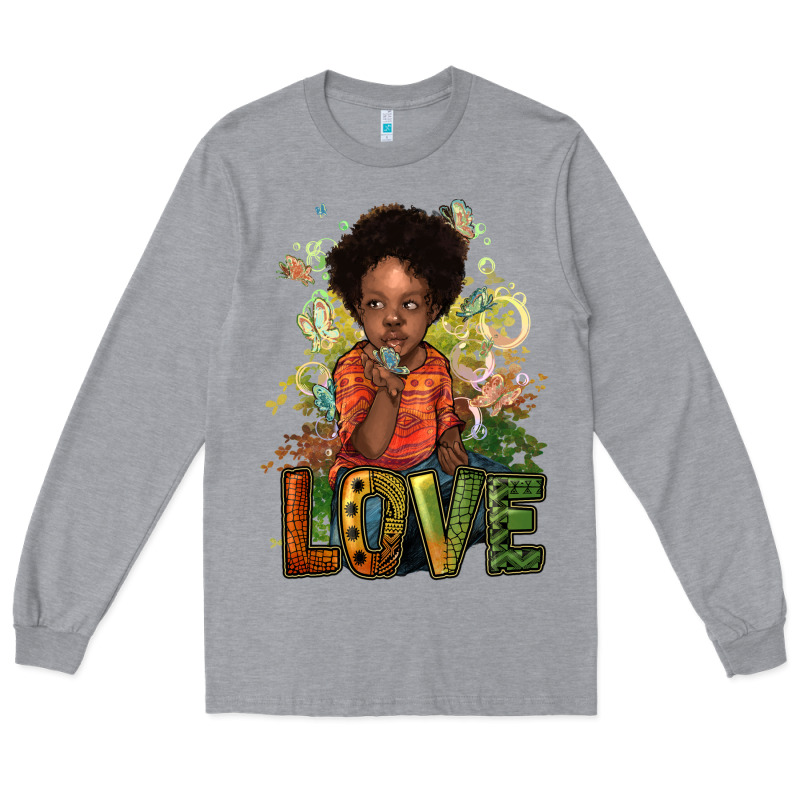 Black Afro Boy Love Long Sleeve Tee by NancyCooperArtShop | Teevron