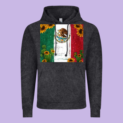 Cactus Sunflower Mexican Flag Z Vintage Hoodie Designed By Jasminsmagicworld