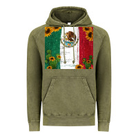Vintage Olive cactus sunflower mexican flag z Vintage Hoodie - Jasminsmagicworld